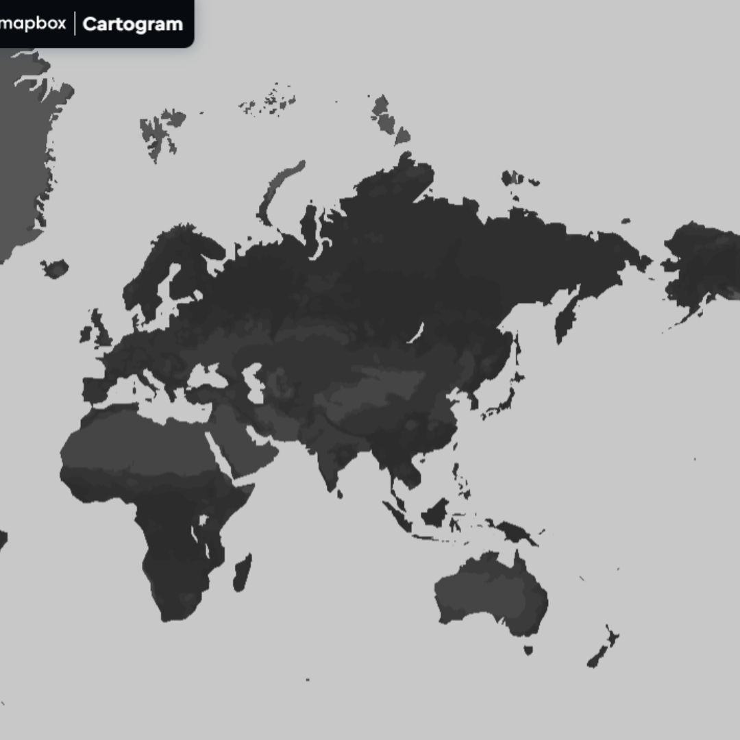 As soon as I entered Cartogram, I wanted to see how the filter would apply to the entire world map, only to find that it had transformed the map into a flat or distorted view. However, it was interesting to see.